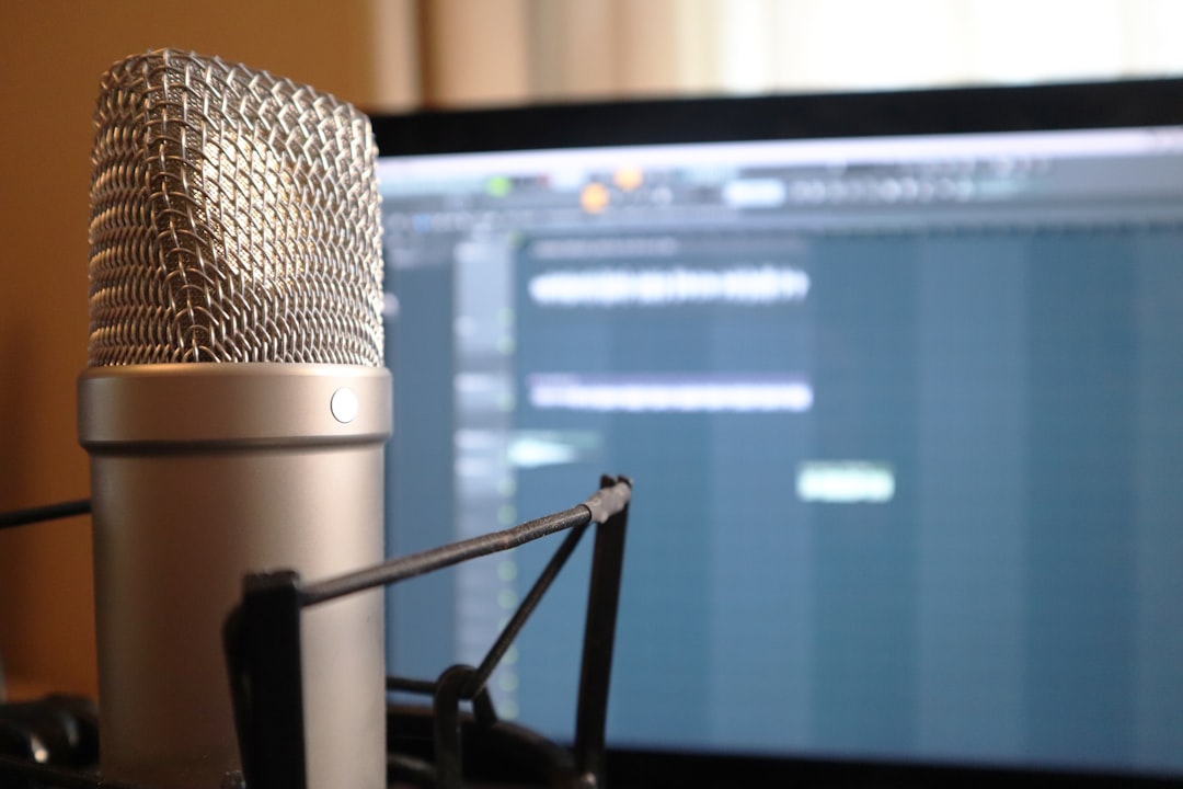 black and silver microphone on black microphone stand