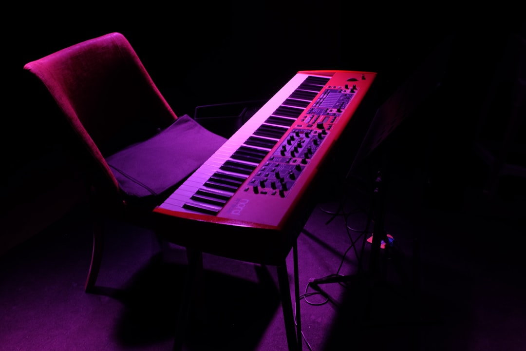 a piano with a keyboard